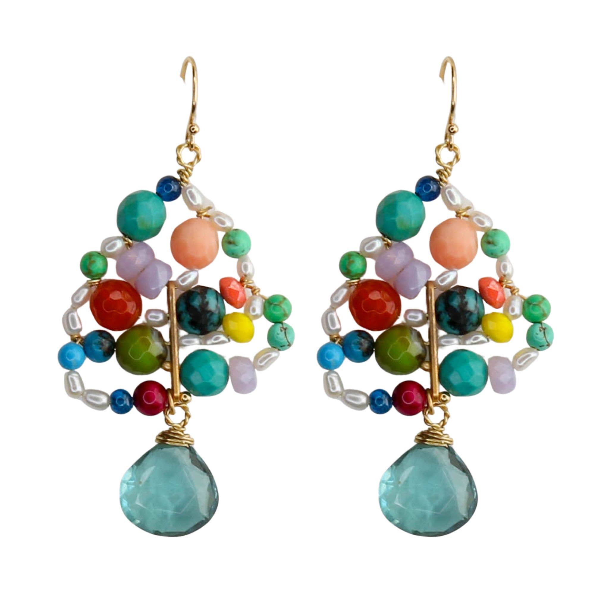 Carmen Earrings in Turquoise Multi