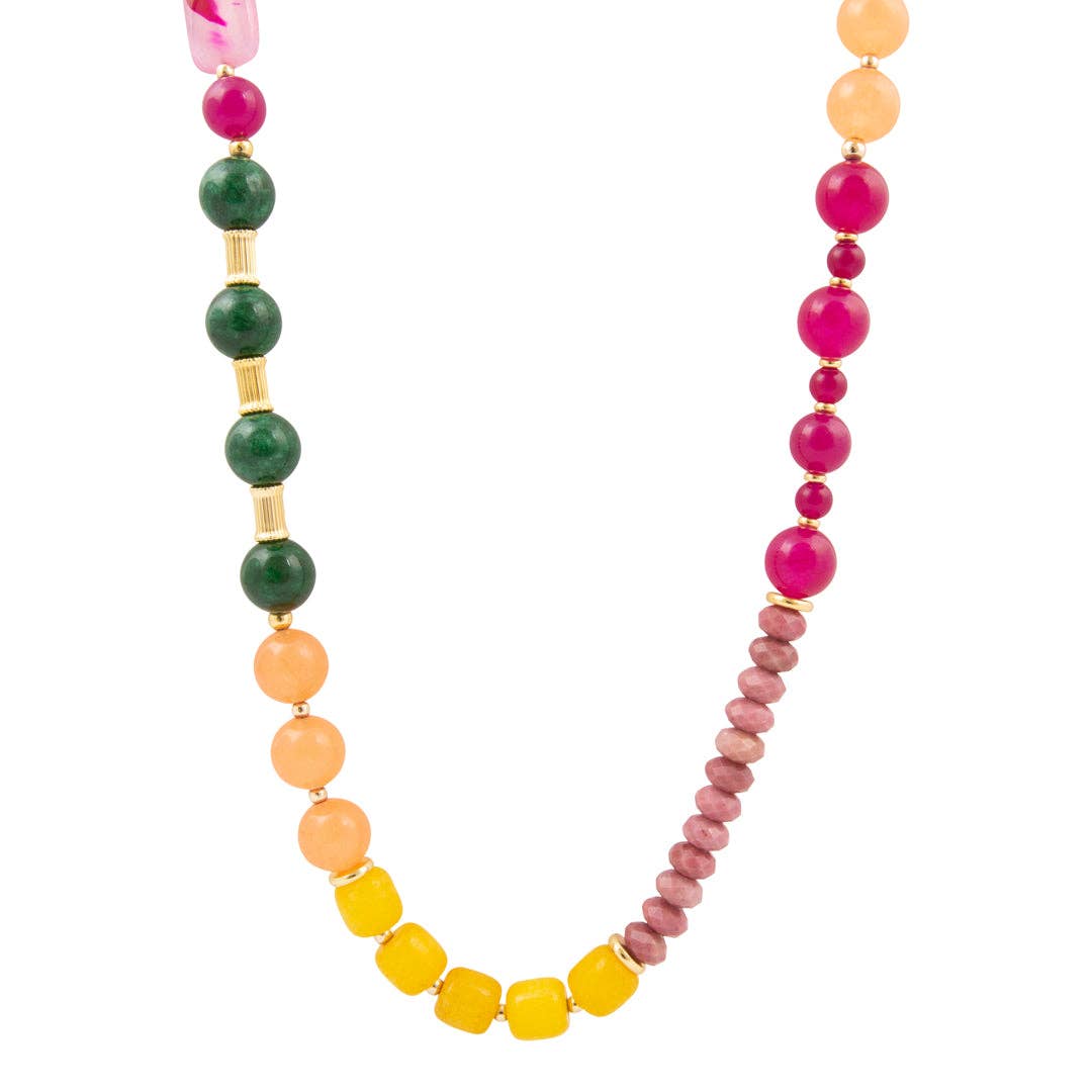 Blossom Multi-stone Long Necklace
