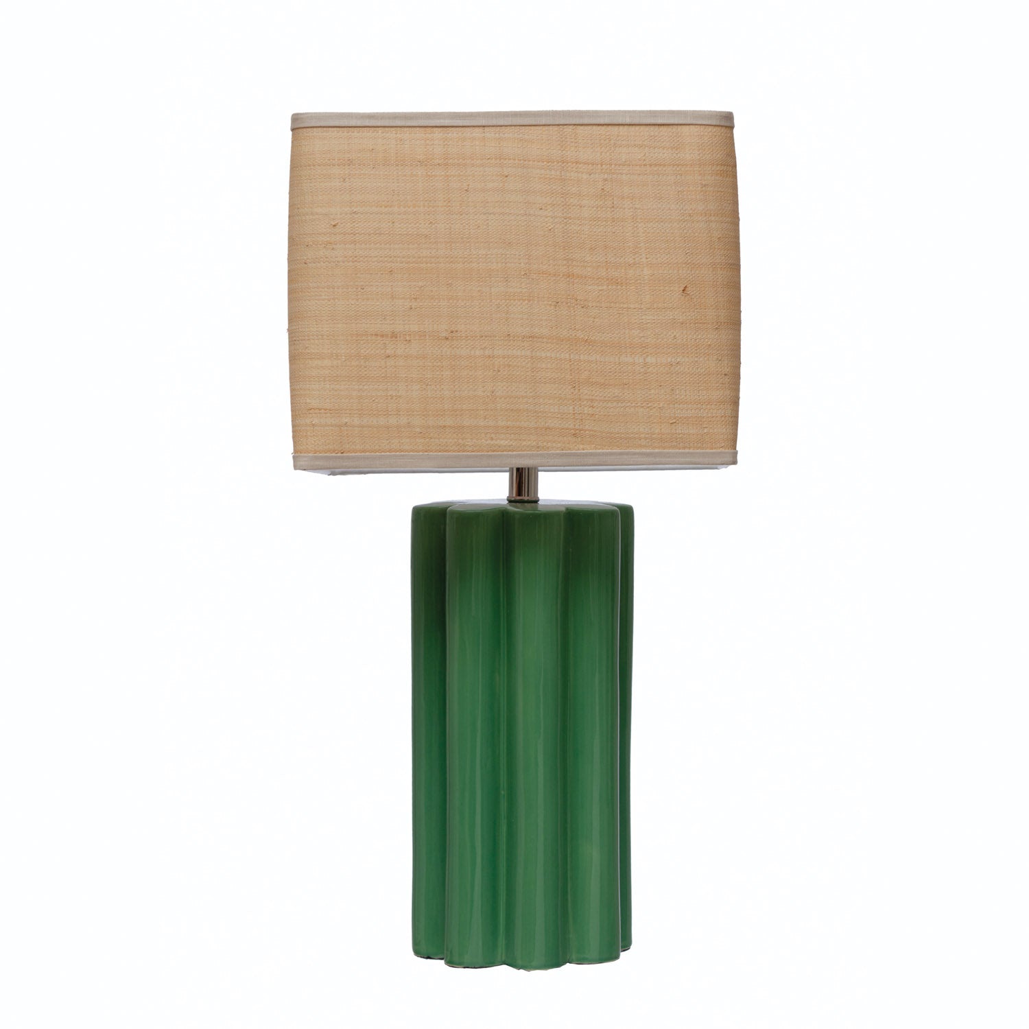 Jaded Raffia Lamp