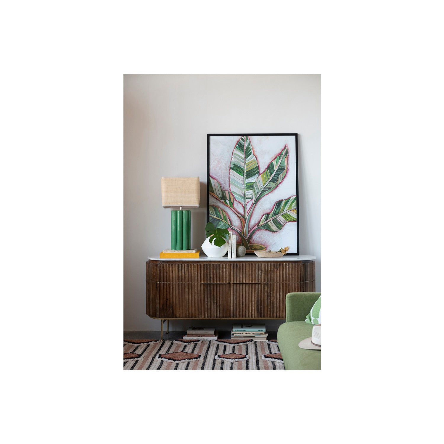 Jaded Raffia Lamp