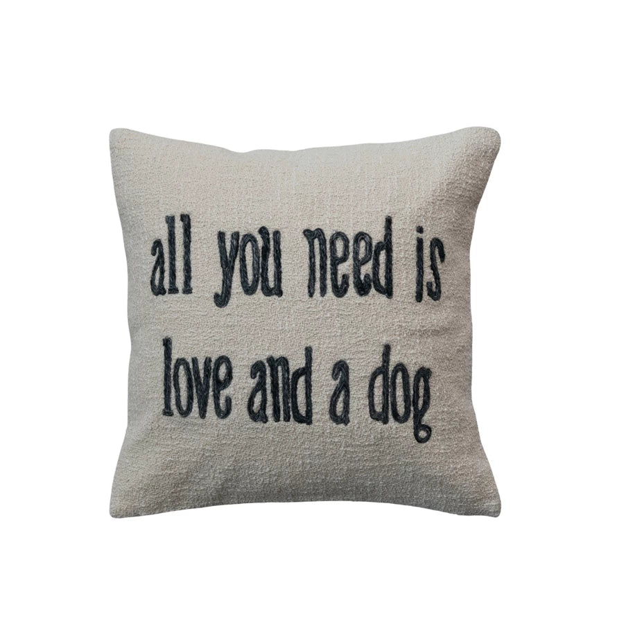 Love And A Dog Pillow