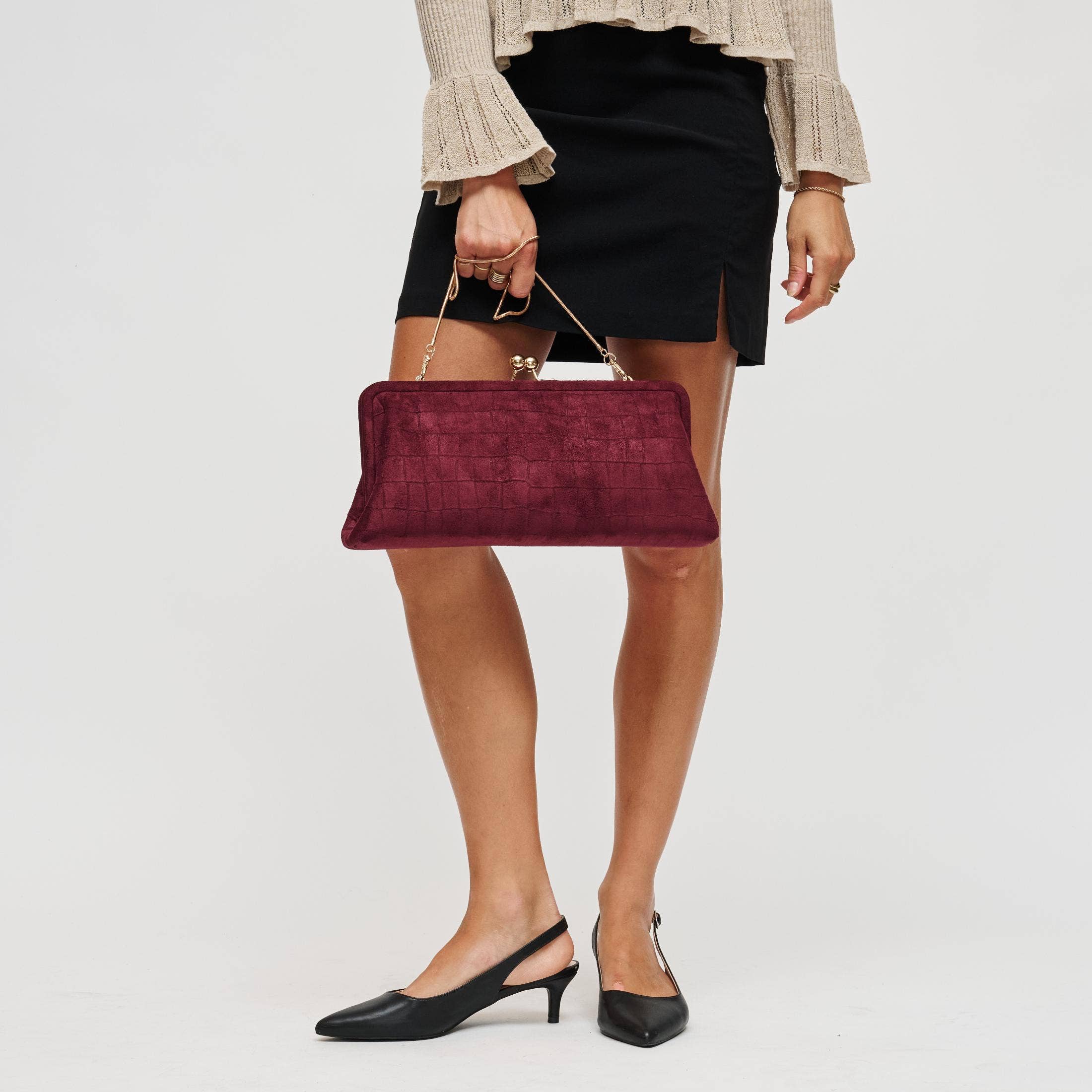 Kristin - Faux Suede Clutch