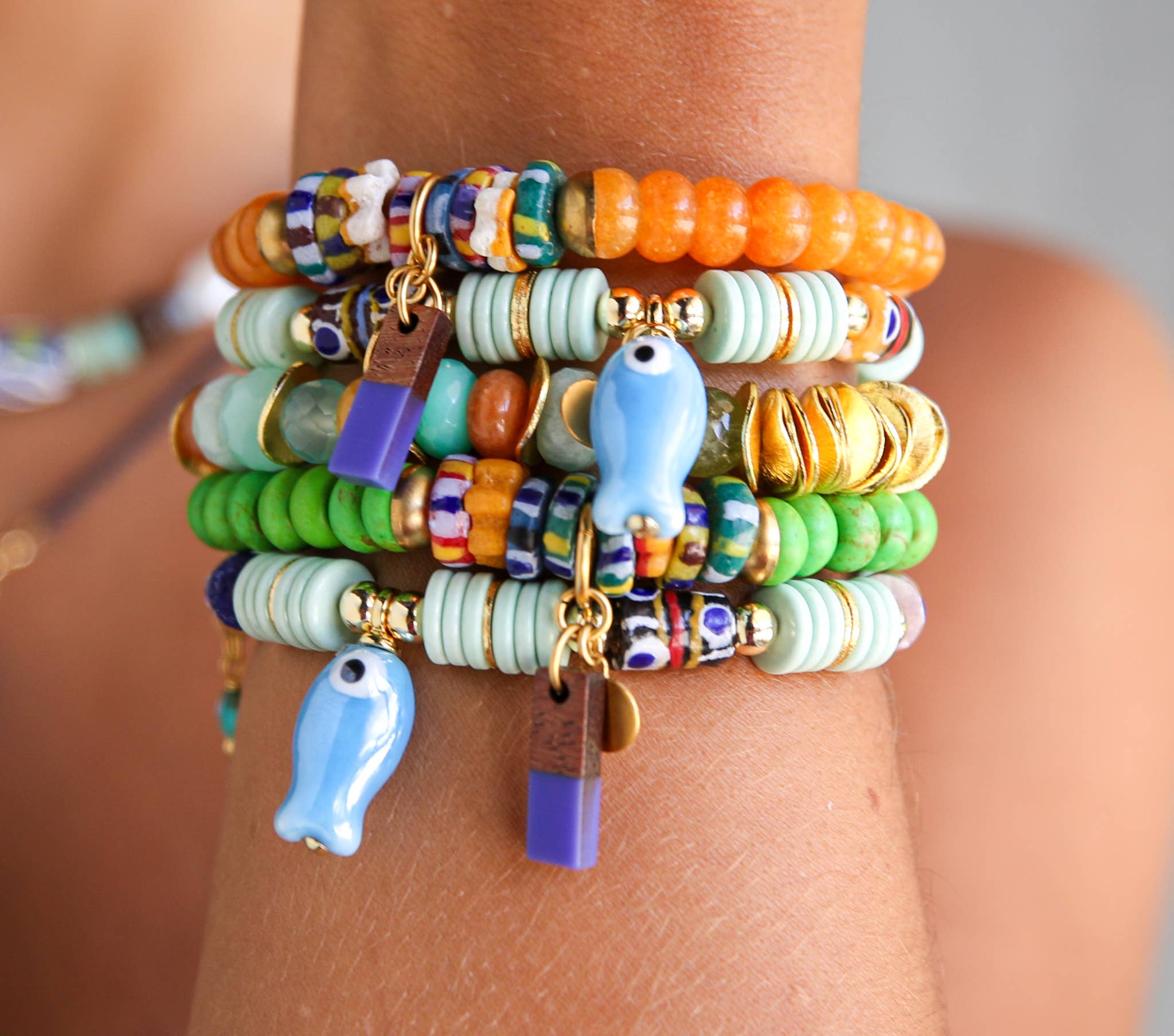 Bluefin Beaded Bracelet