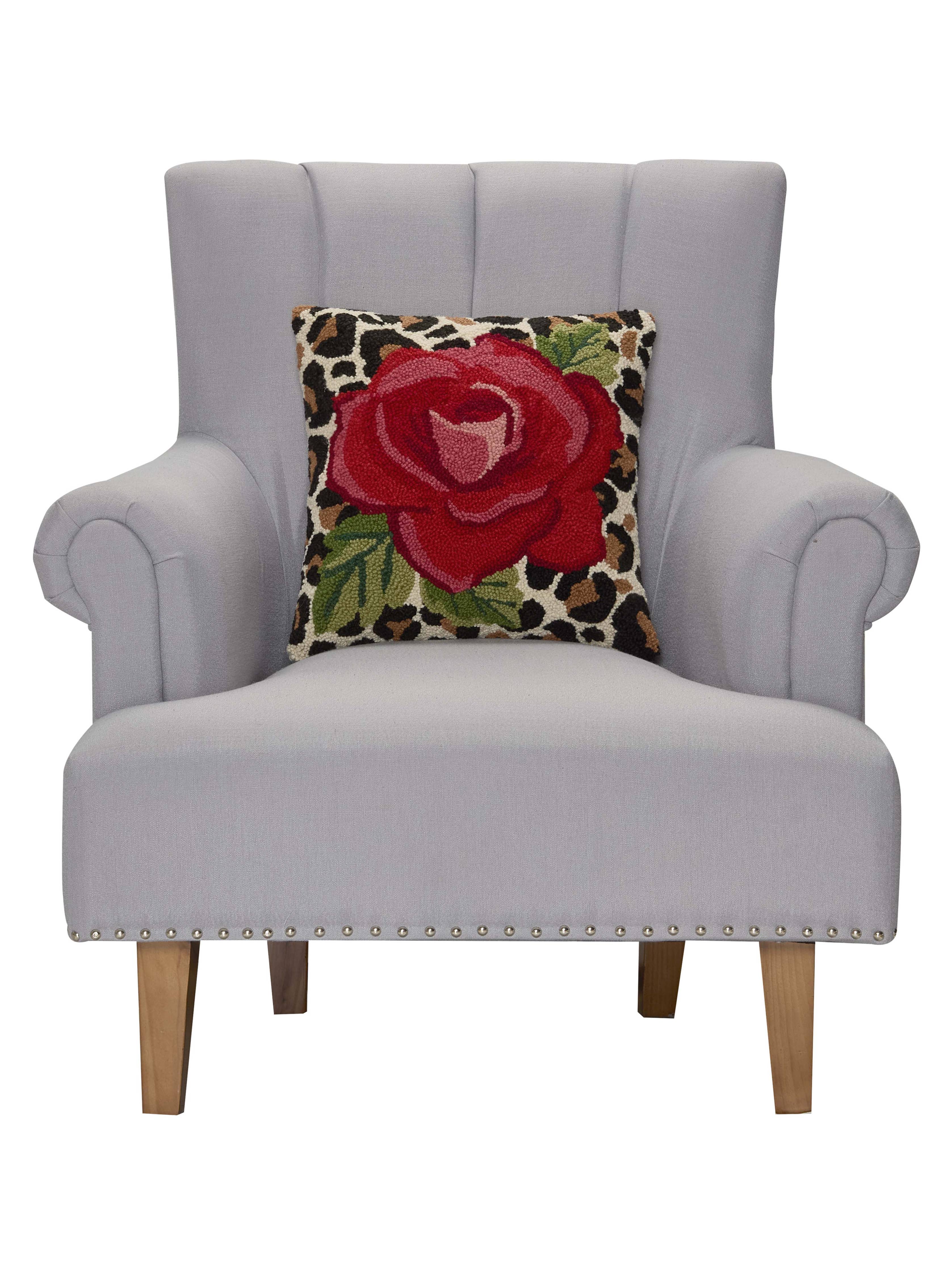 Leopard Rose Hook Pillow
