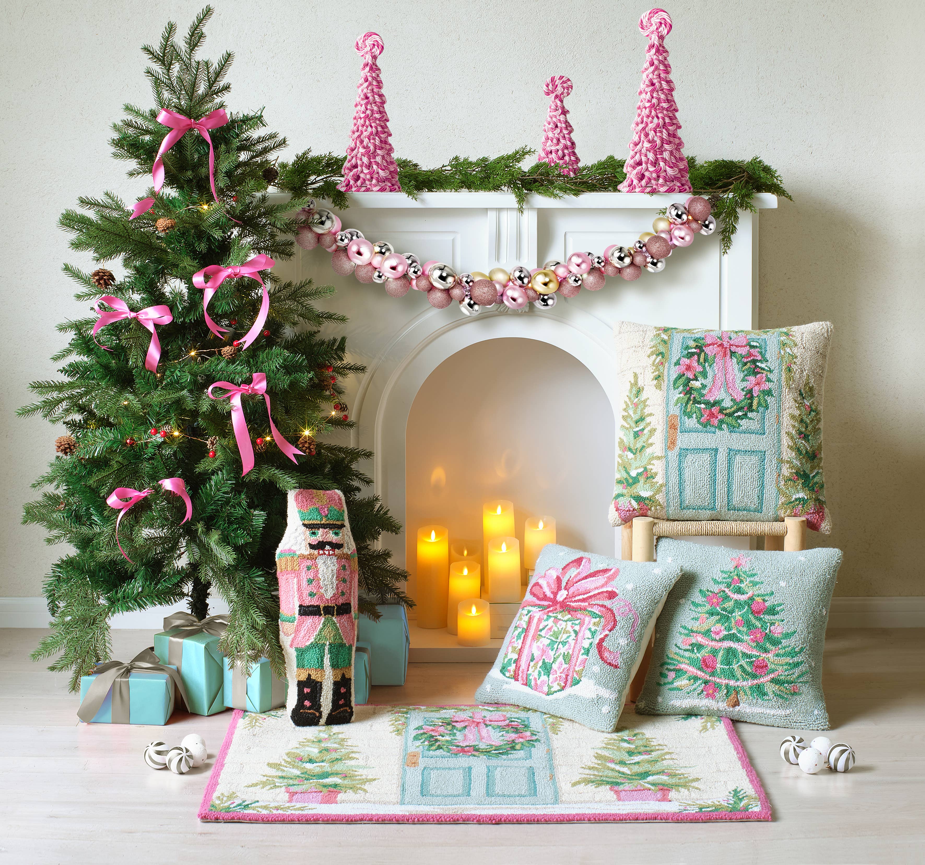 Shaped Pink Nutcracker Hook Pillow