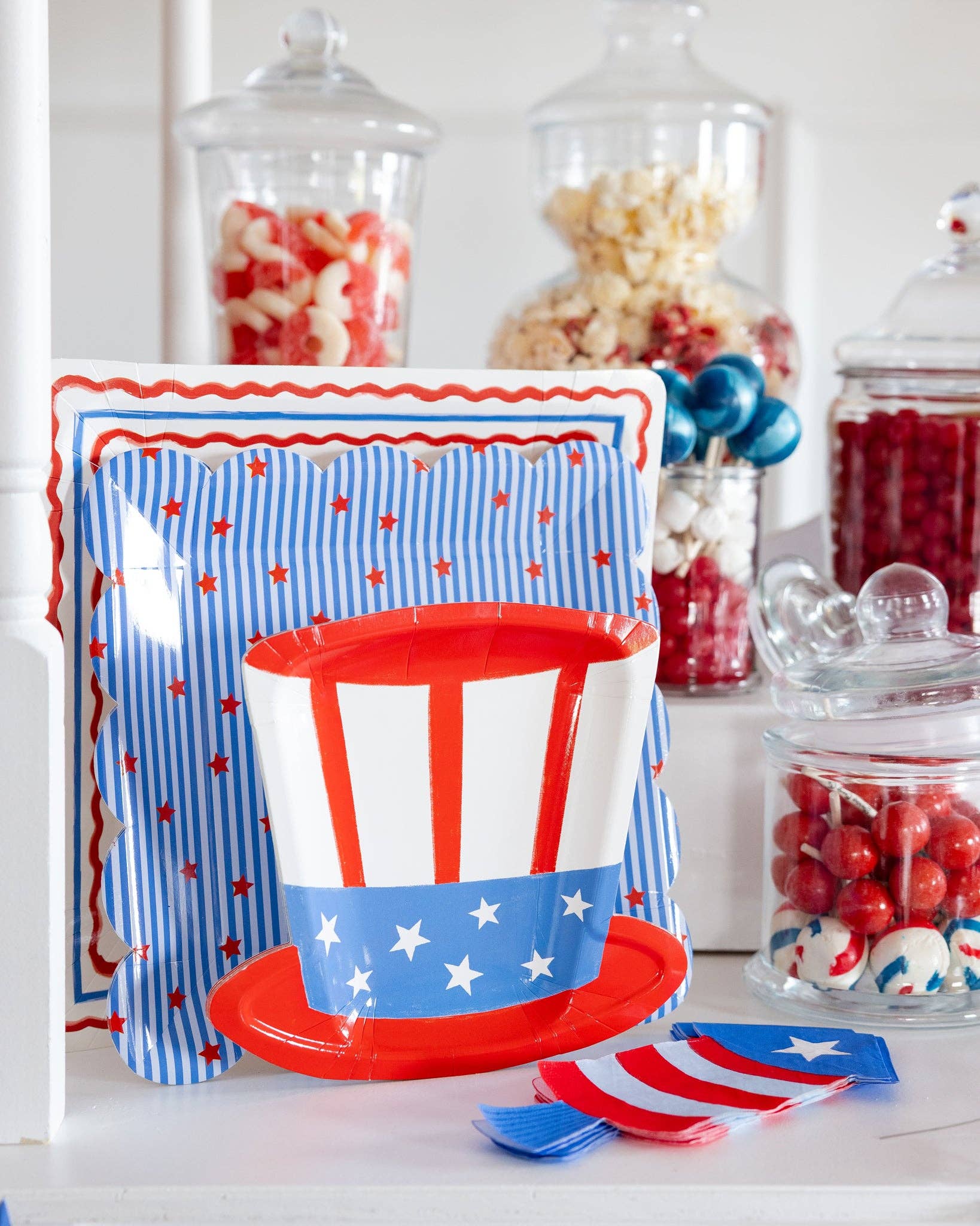 Stripes and Stars Paper Plate & Napkins