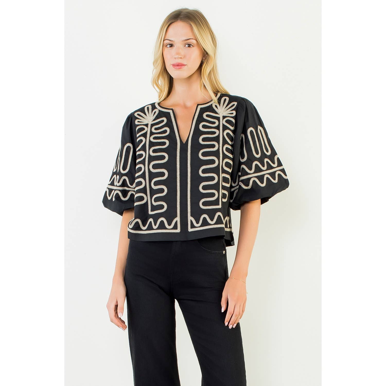 Tia Embroidery Top