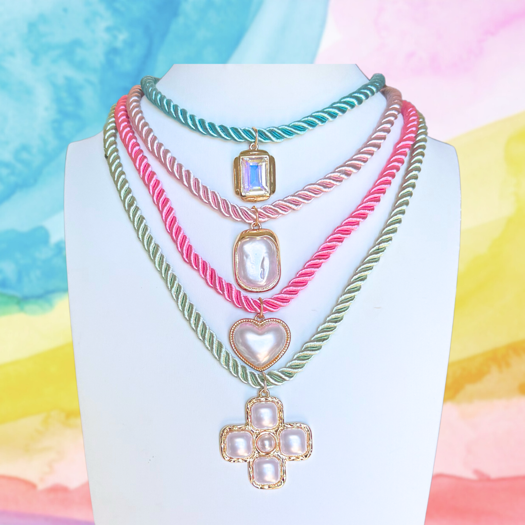 Baby Pink Rope Necklace