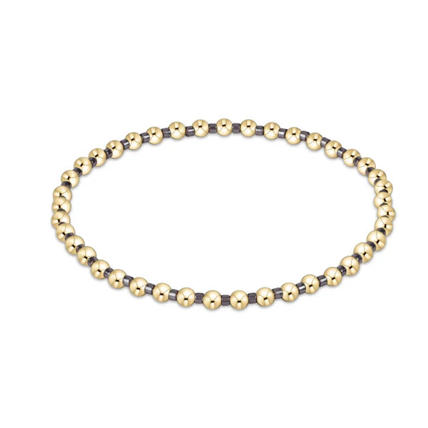 Hope Grateful Taupe With A Twist Beaded Bracelet