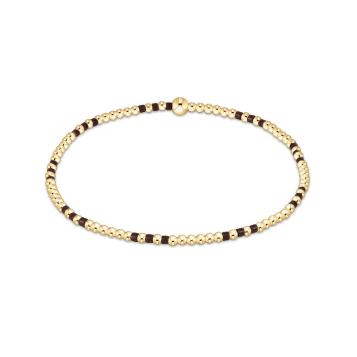 Hope Joy Chocolate 2mm Bead Bracelet