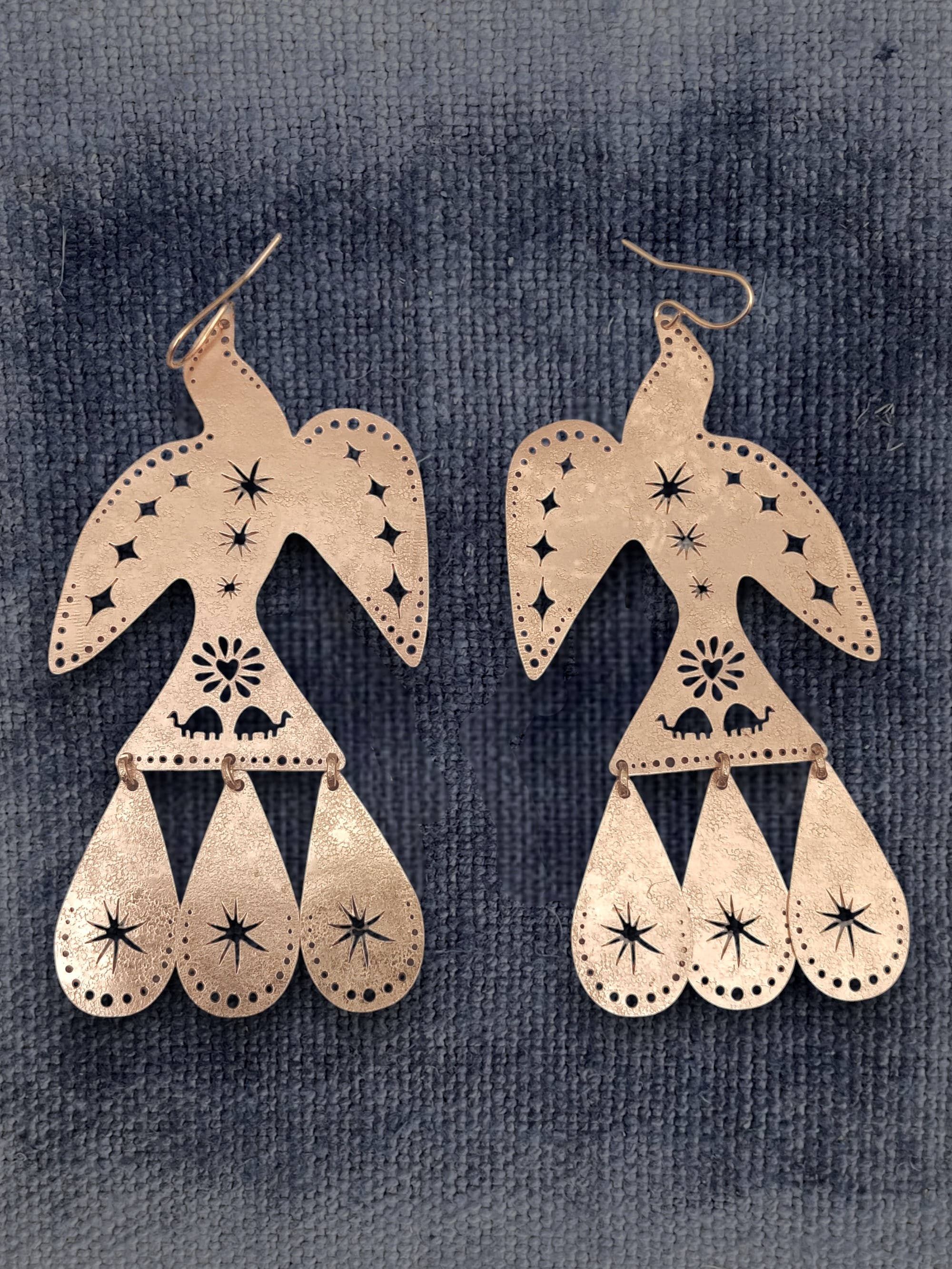 Eagle Brass Earrings
