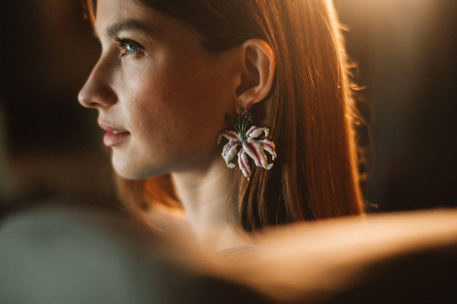 Hibiscus Earring in Sea Blue