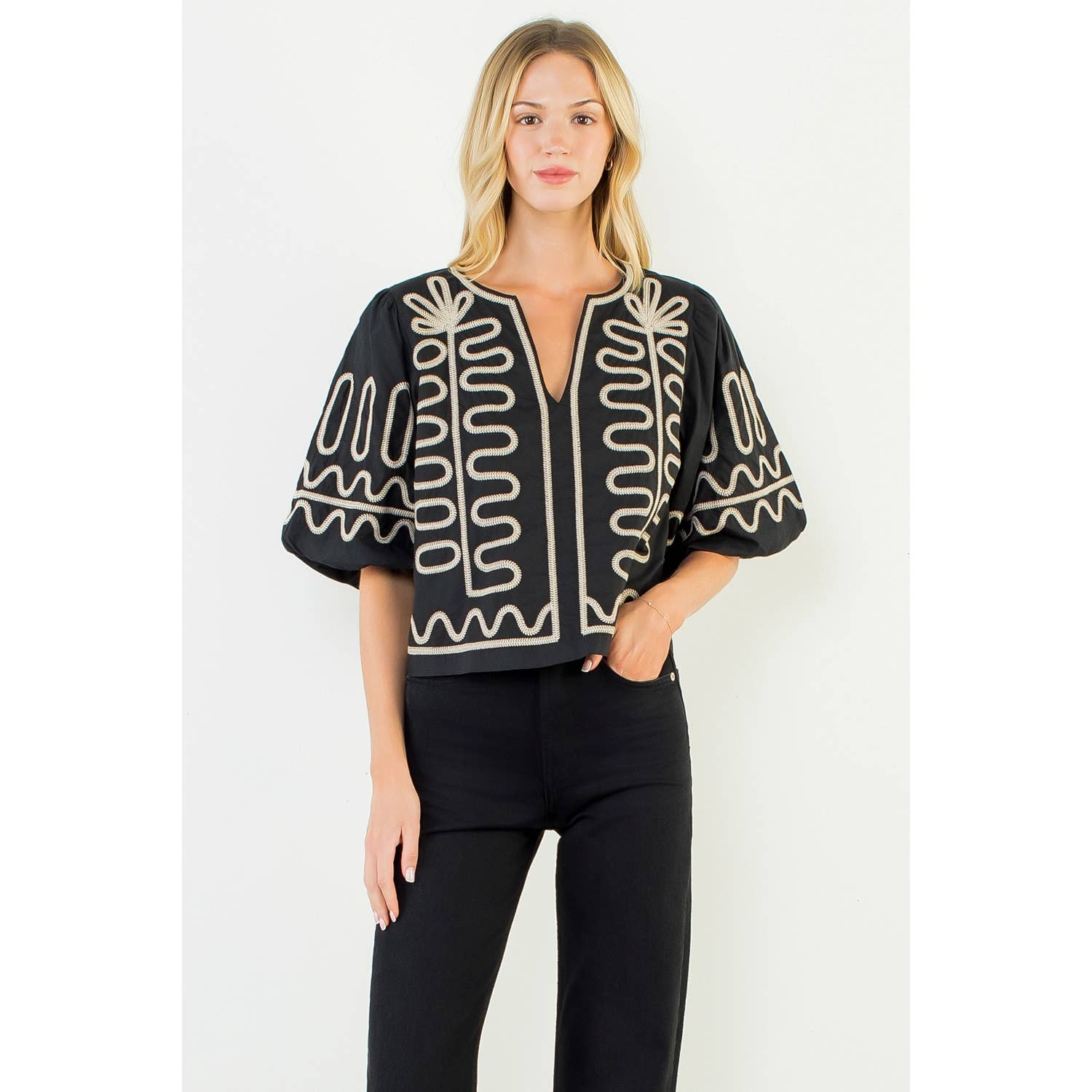 Tia Embroidery Top