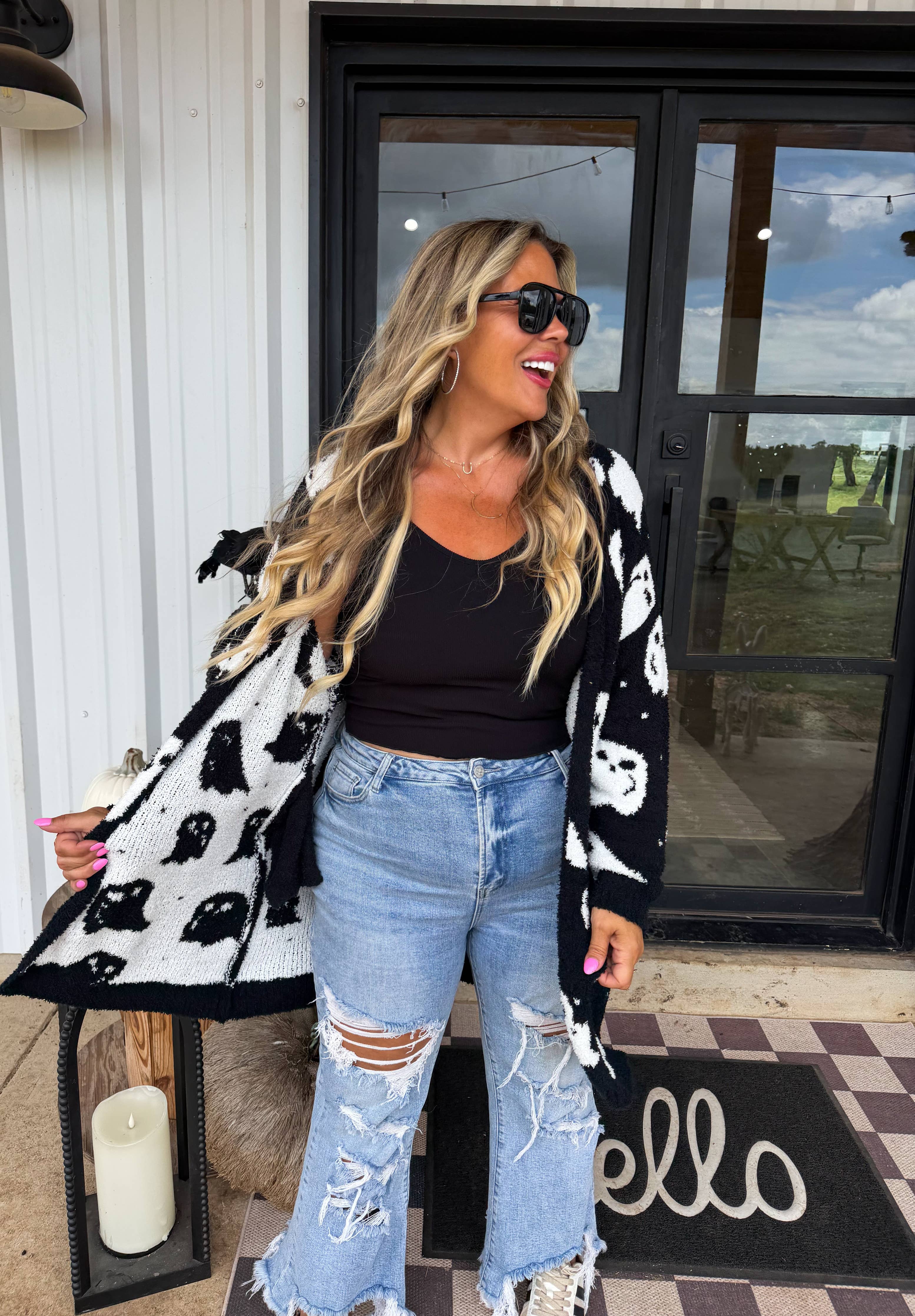 BOO CREW REVERSIBLE CLOUD CARDIGAN 3 colors