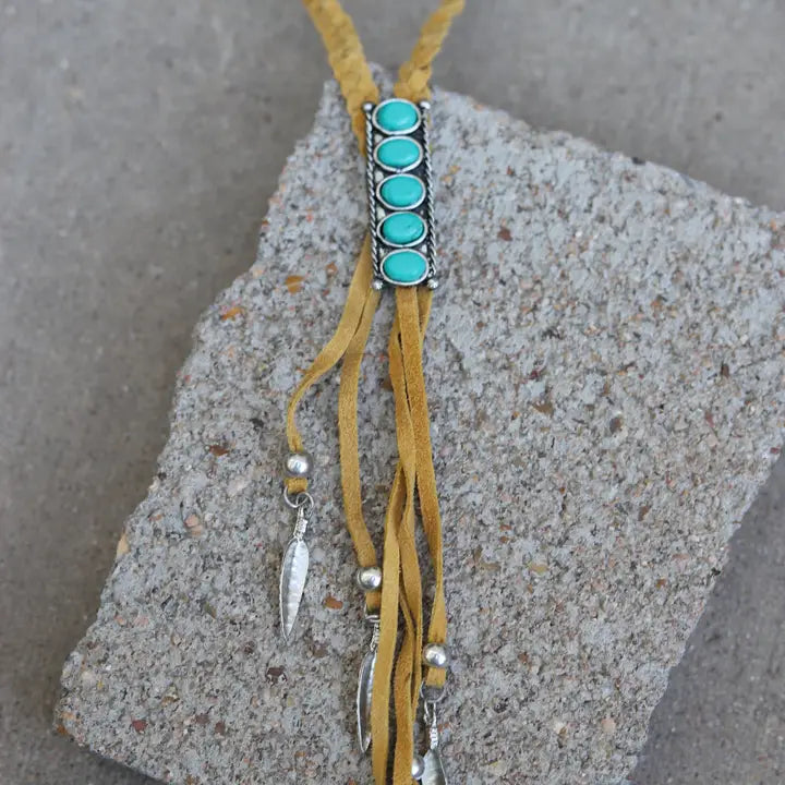 Braided Feather Necklace