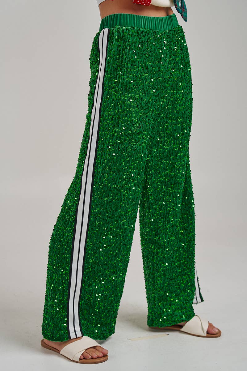 VELVET SEQUINS Pants- Assorted