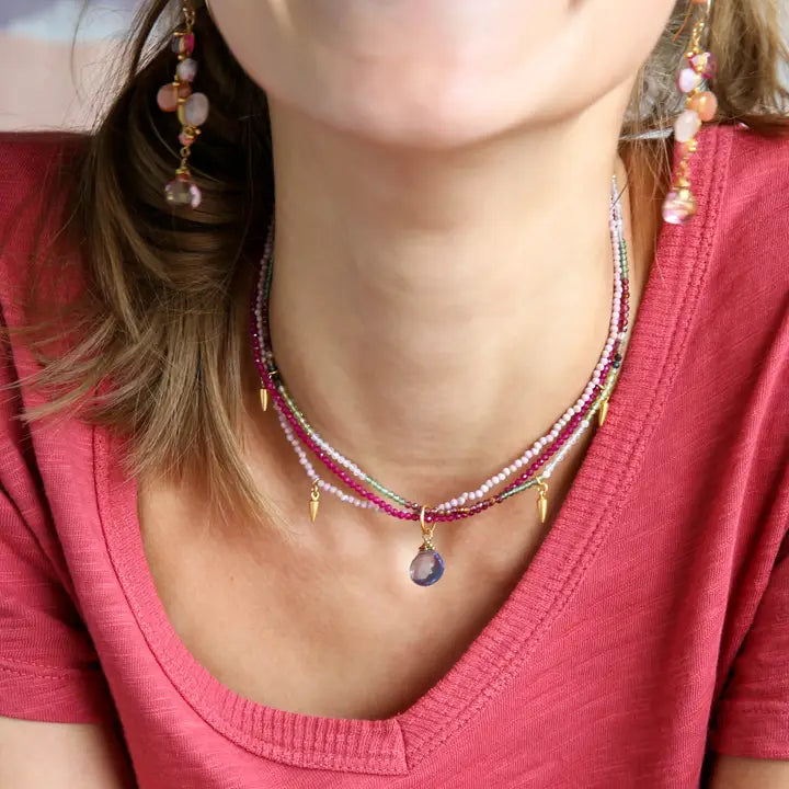 Porcelain Rose Necklace