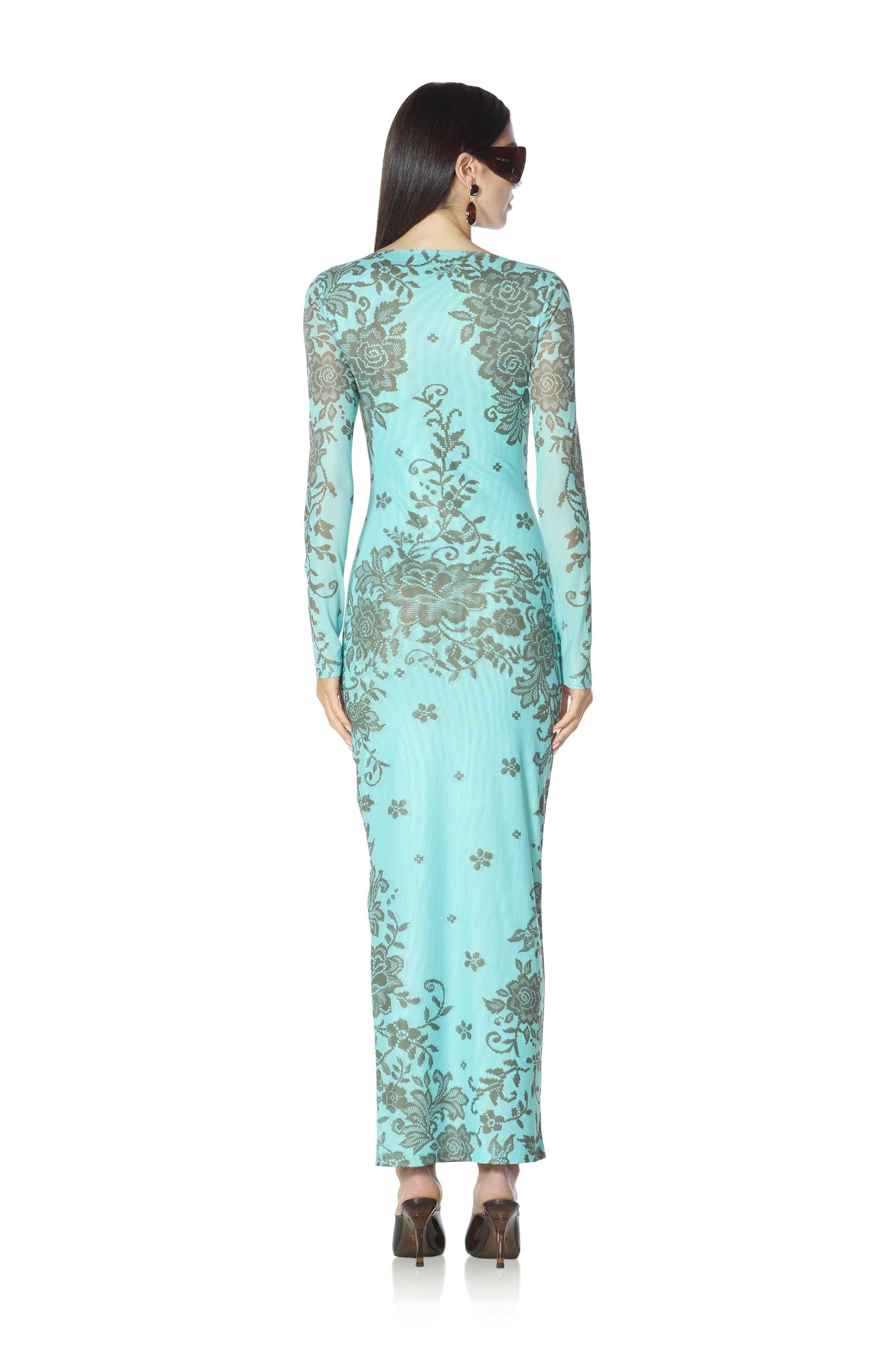 Phyll Dress - Turquoise Crochet