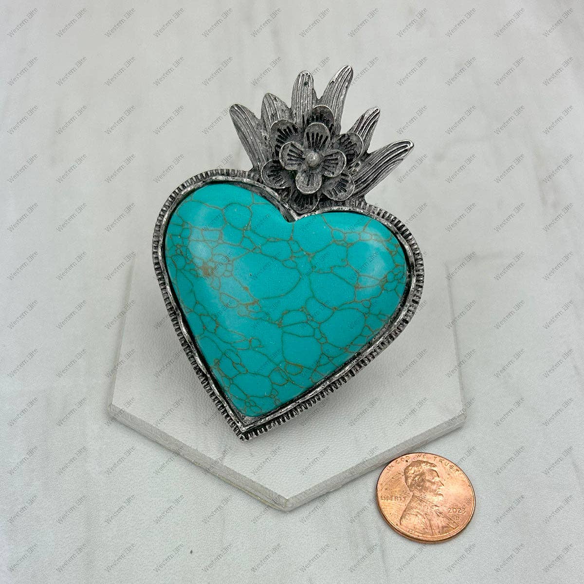 Sacred Heart Ring- Turquoise