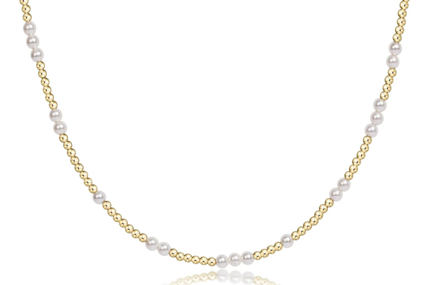 15" 3mm Gold Hope Unwritten Pearl Choker