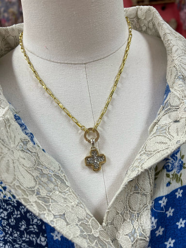 Crystal Cross Necklace — The Golden Antler Boutique