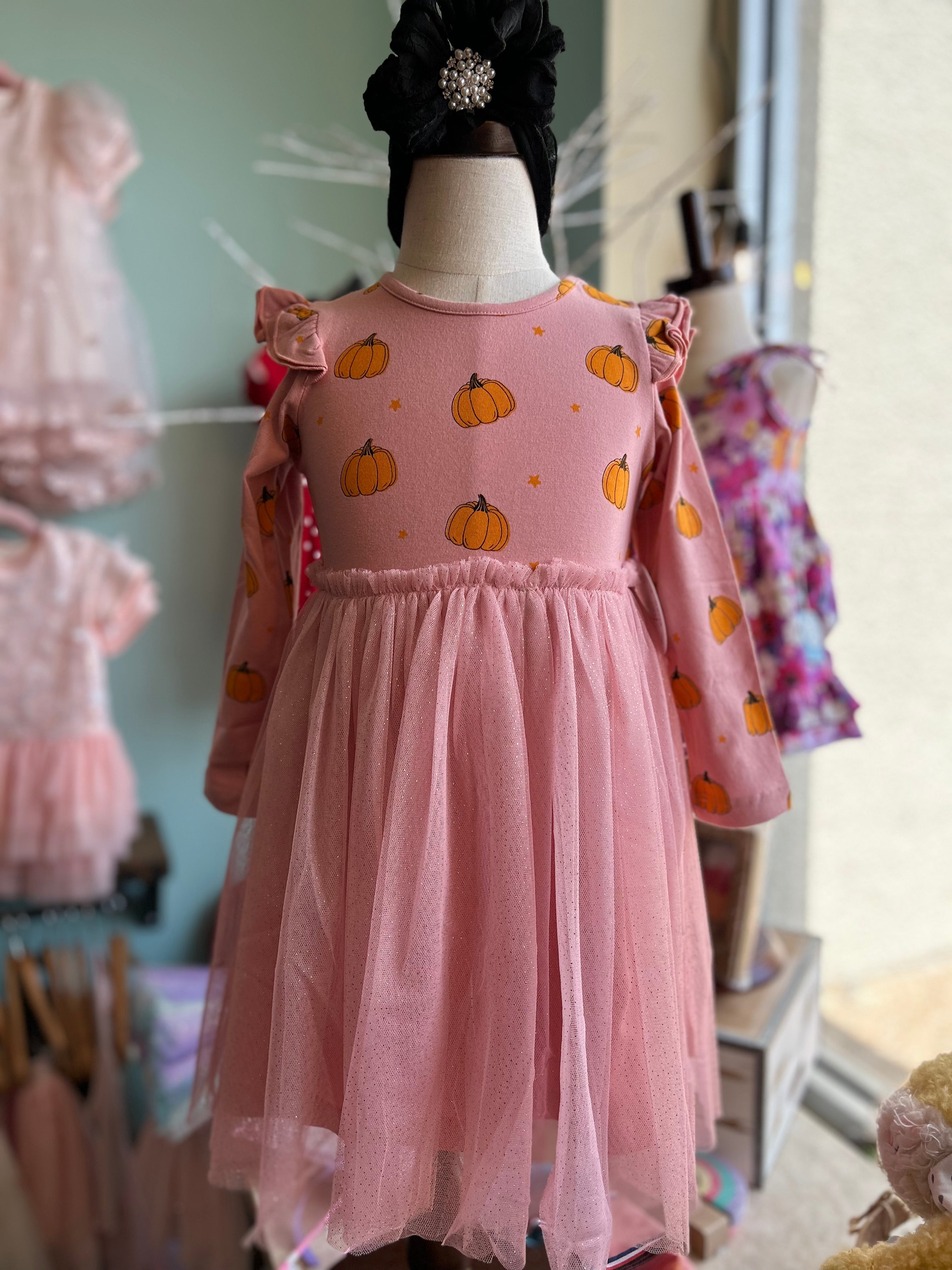 Girls Pumpkin Dress