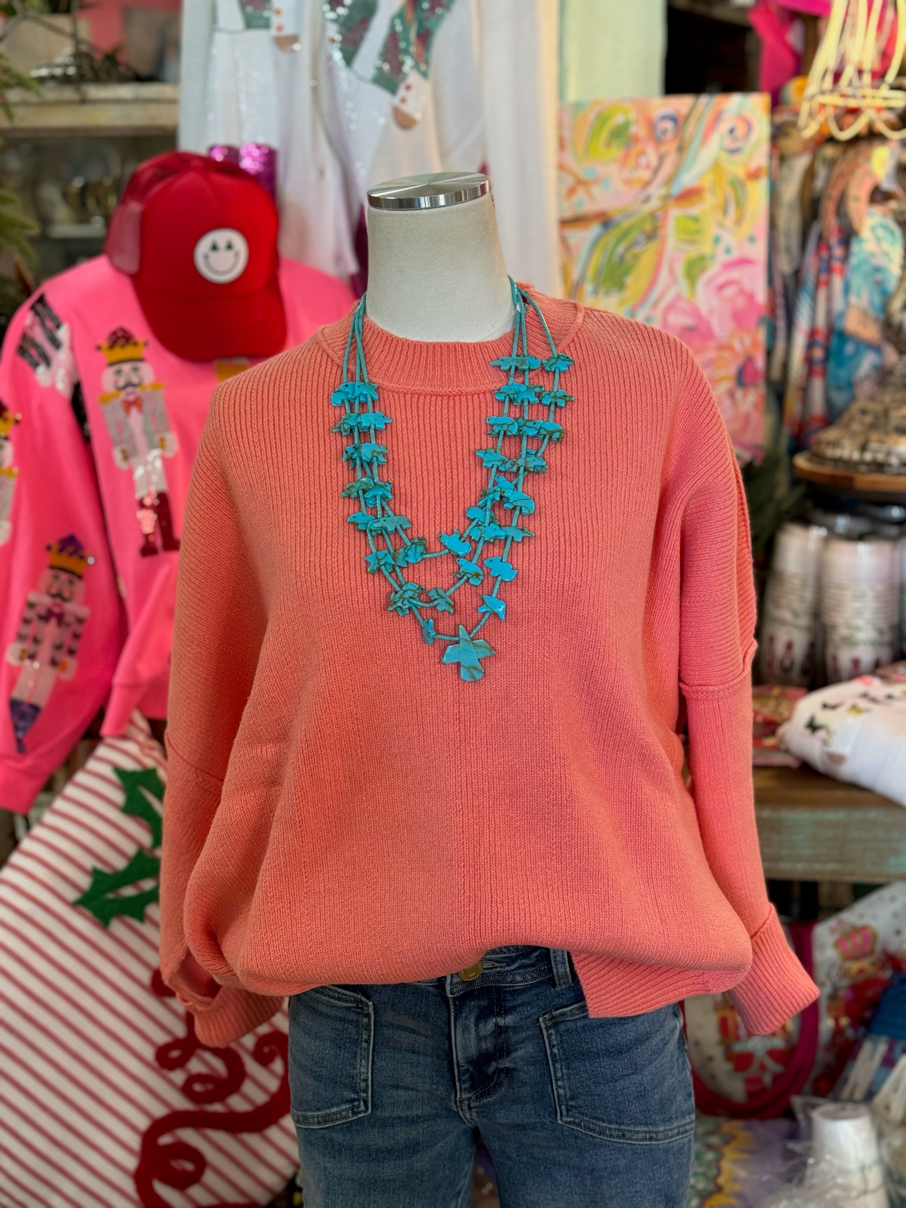 Chunky Coral Pullover