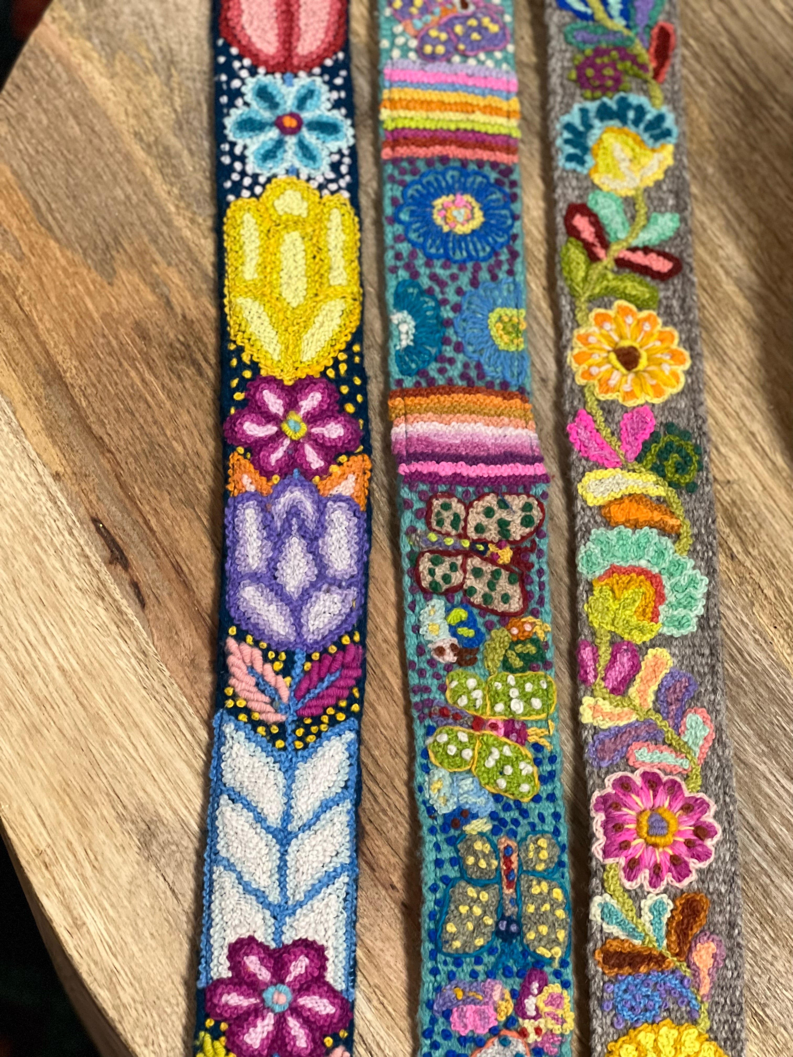 Colorful Embroidered Purse Straps