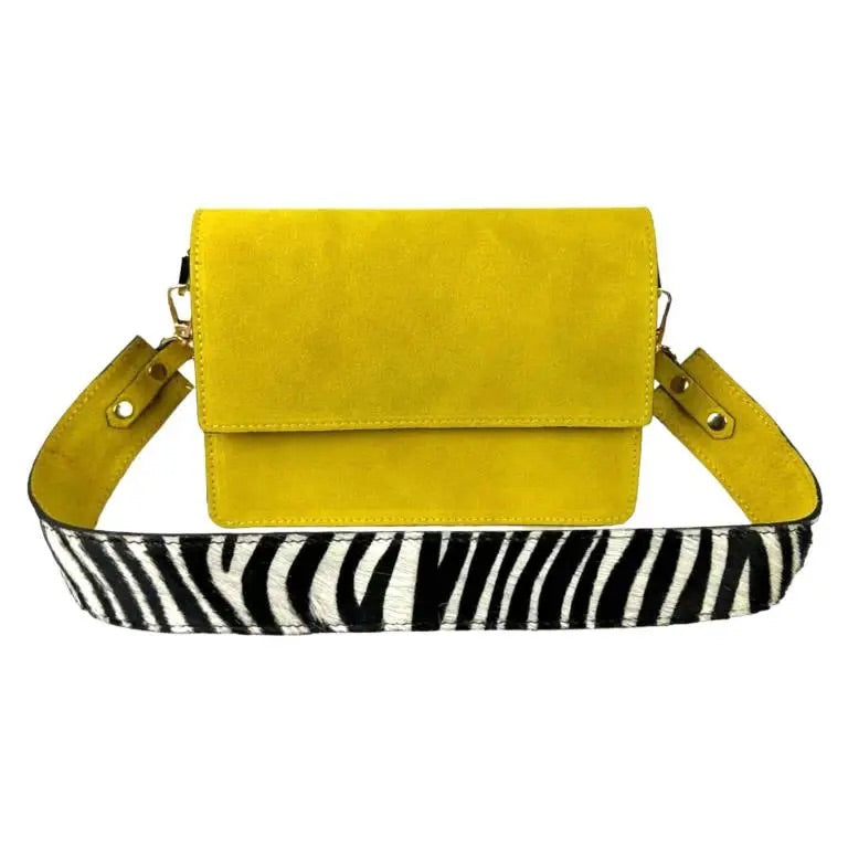 Zebra Strap Purse (Black, Pink, Yellow, Camel)