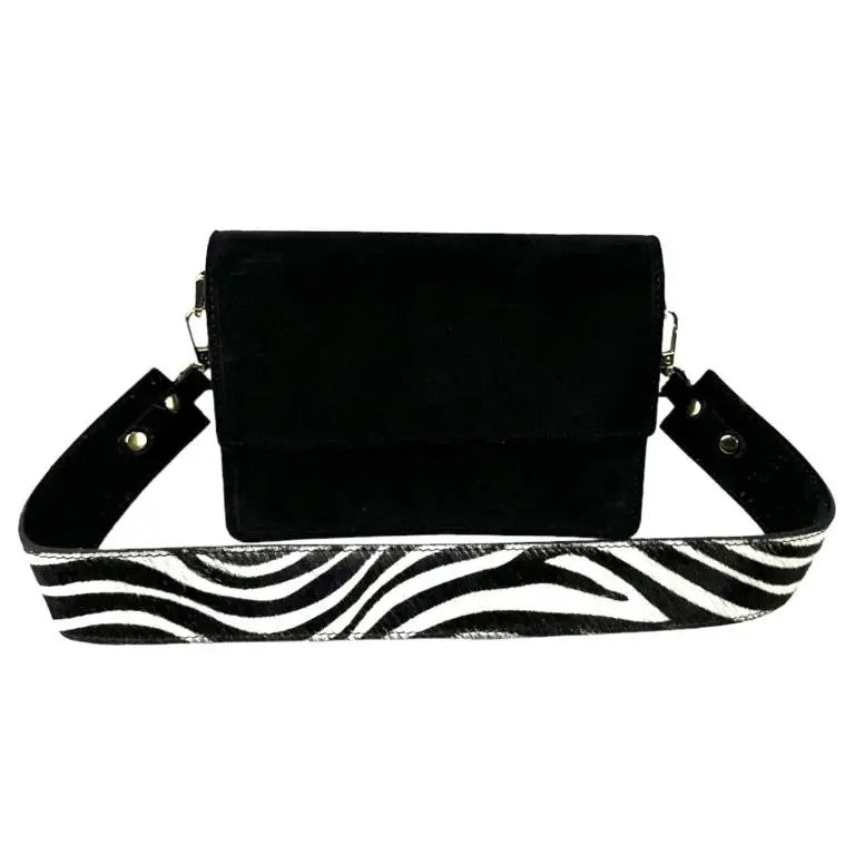 Zebra Strap Purse (Black, Pink, Yellow, Camel)