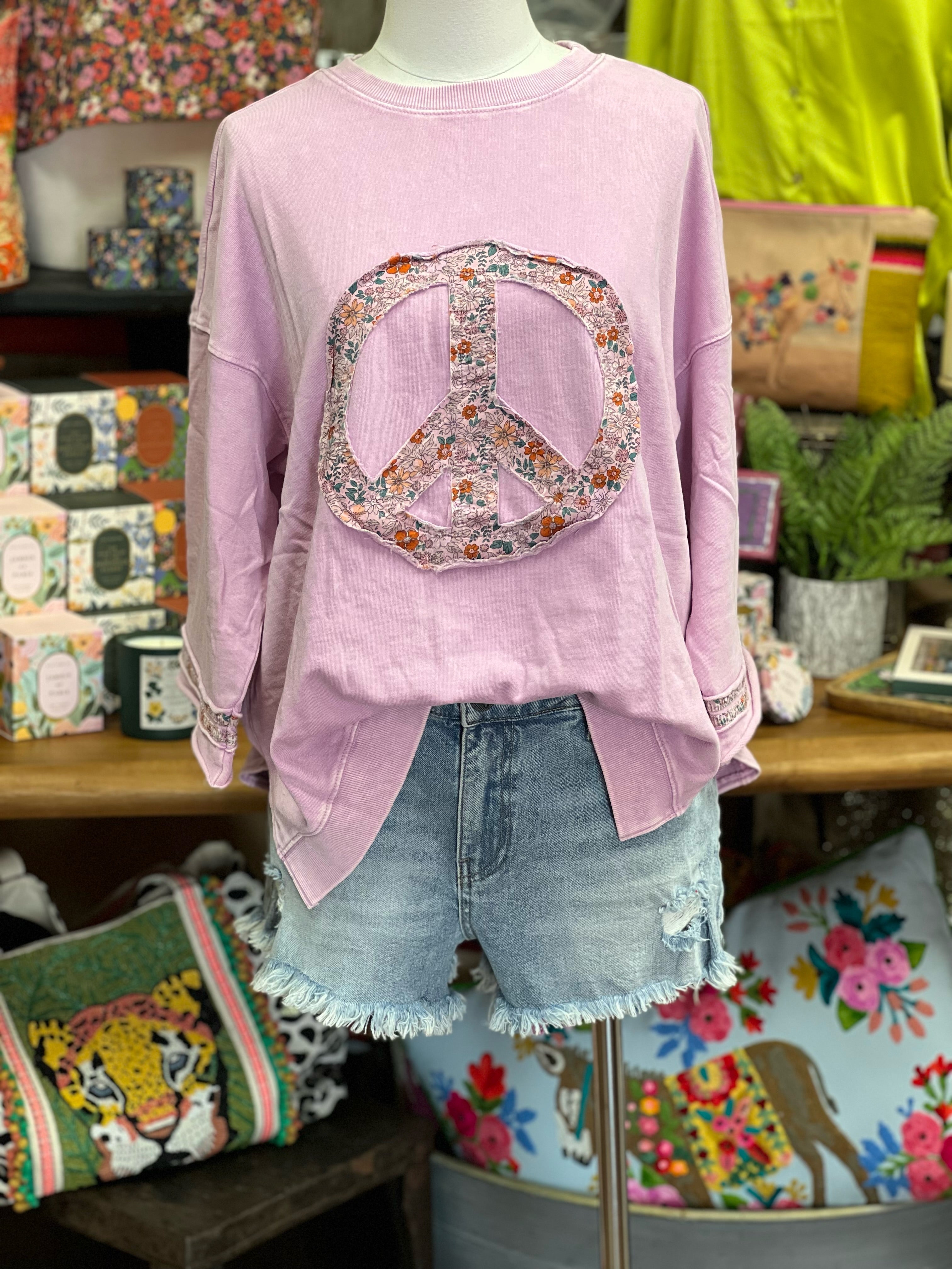 Peace and Flowers Top