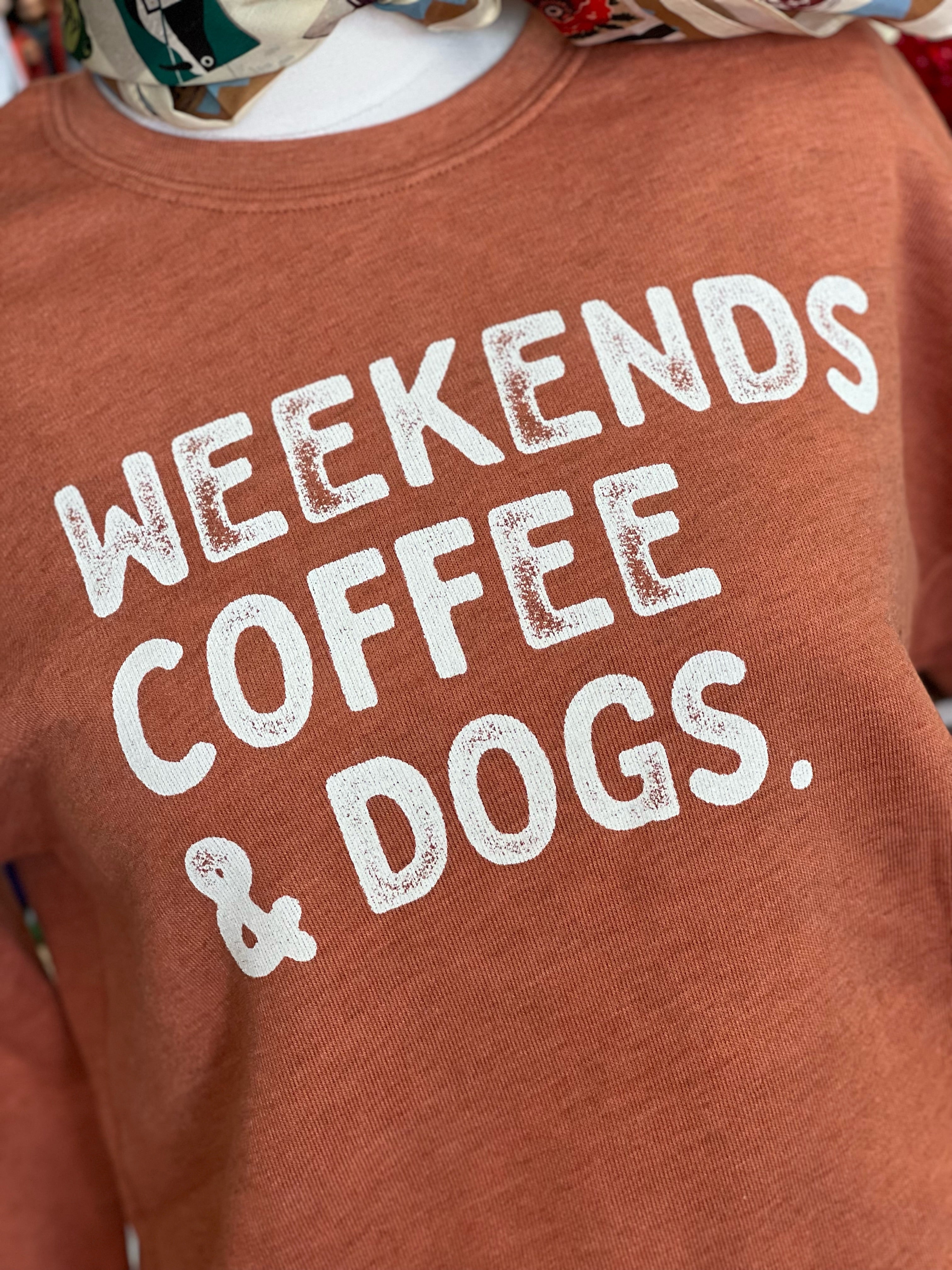 Weekends, Coffee & Dogs (Pink or Pumpkin)