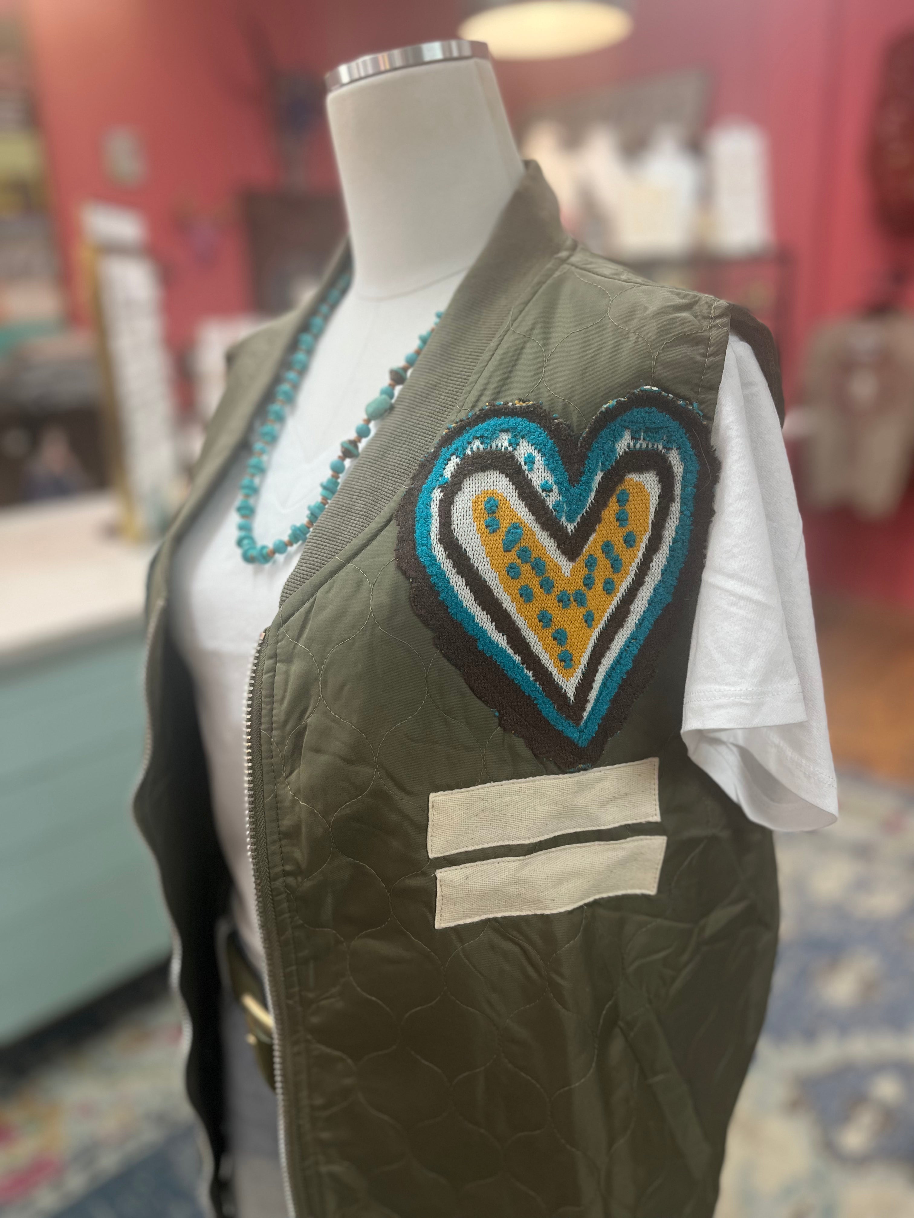 Annie Heart Puffer Vest