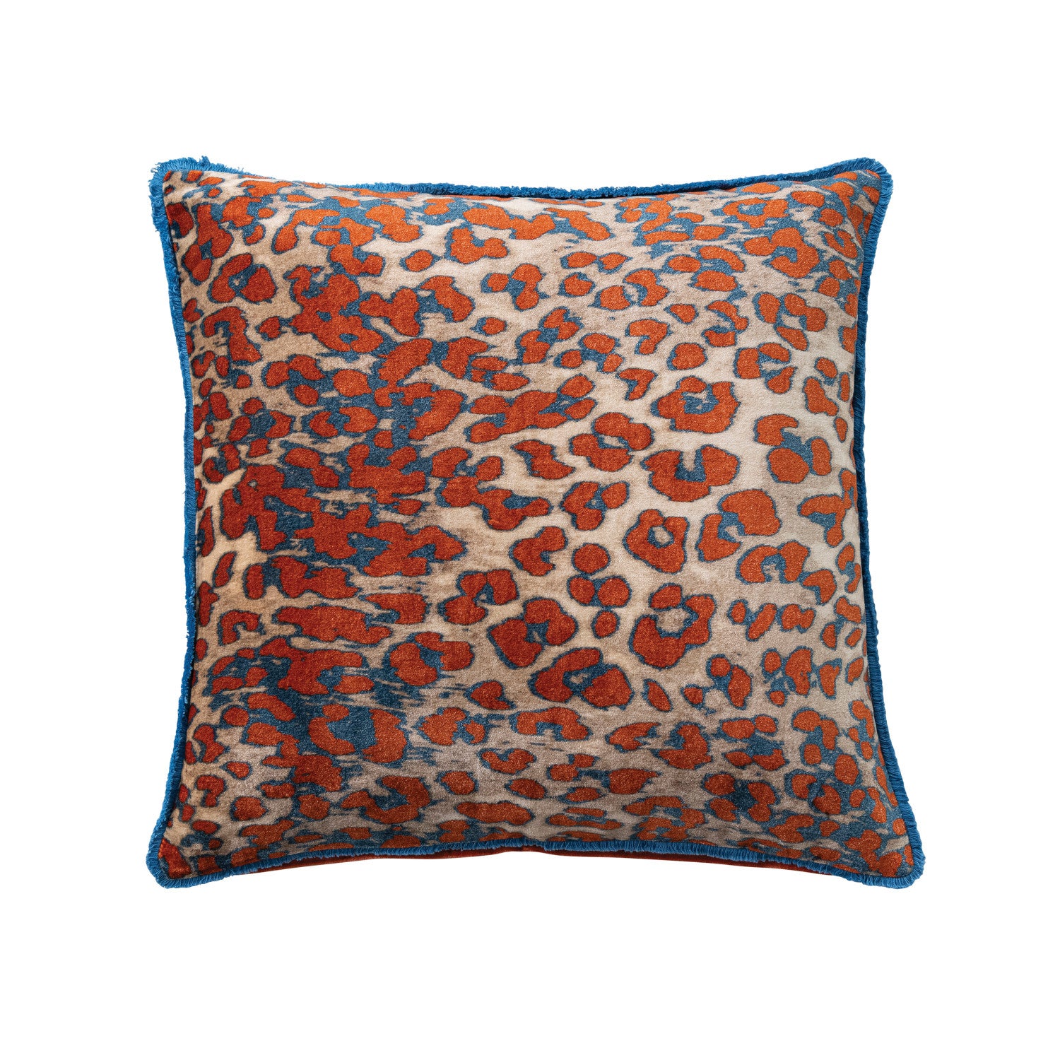 Fringed Leopard Pillow-Assorted