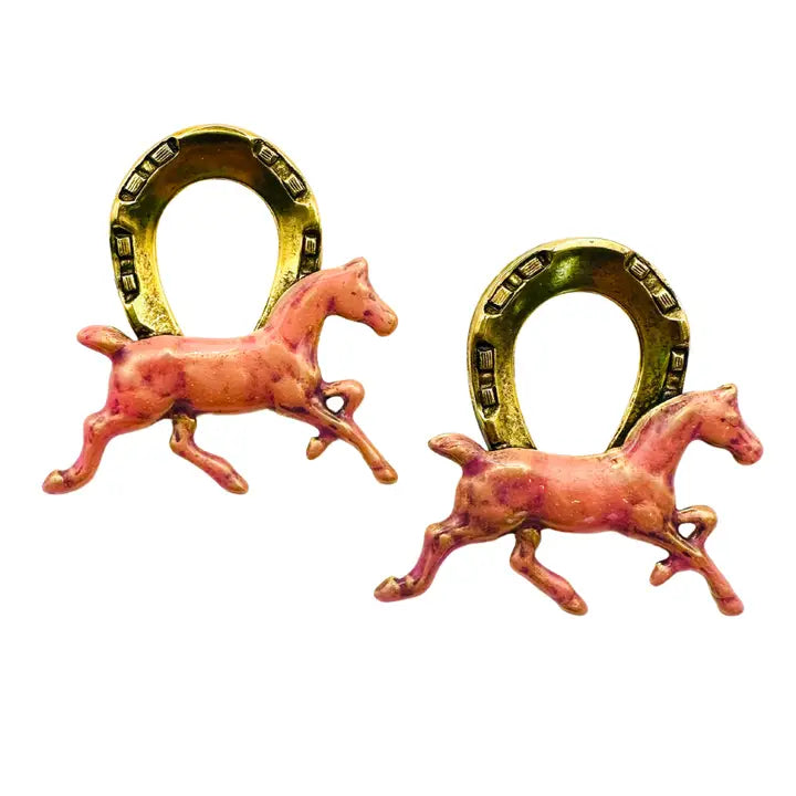Keeneland Horse Earrings-3 Colors