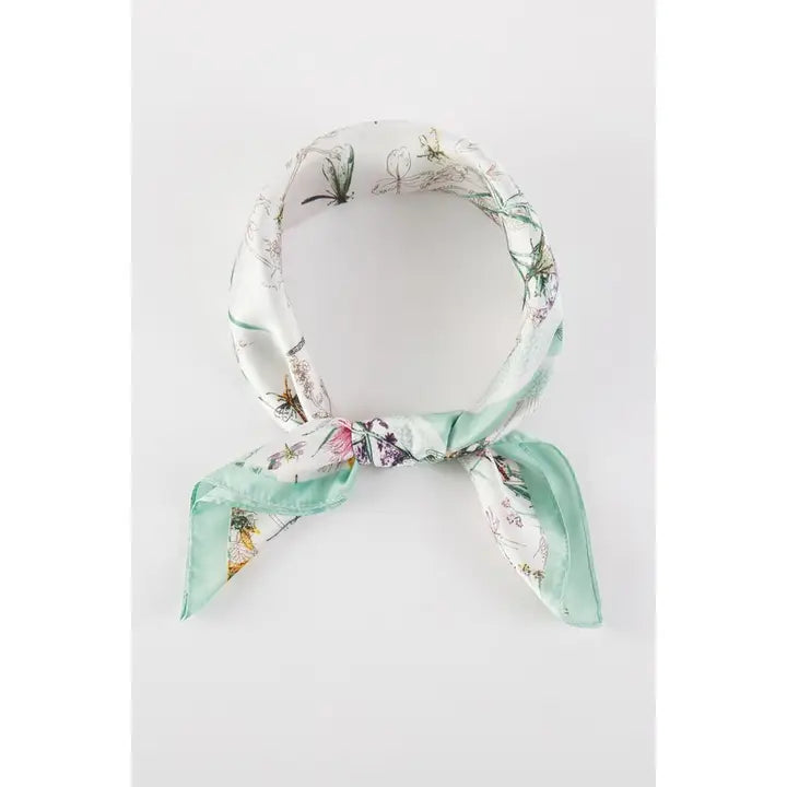 Flower Print Scarf-Assorted