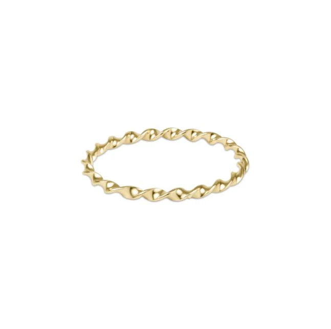 Twisted Thin Gold Ring